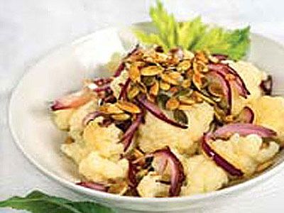 Капуста цветная с тыквенными семечками